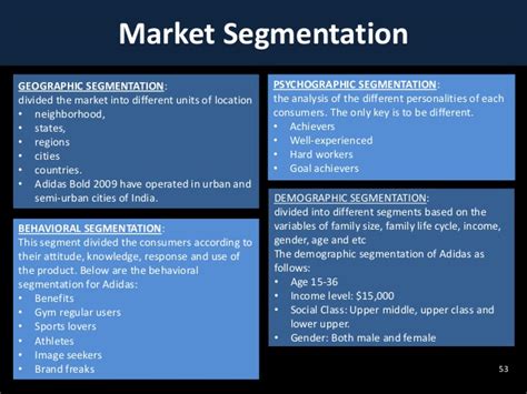 adidas market segmentation.